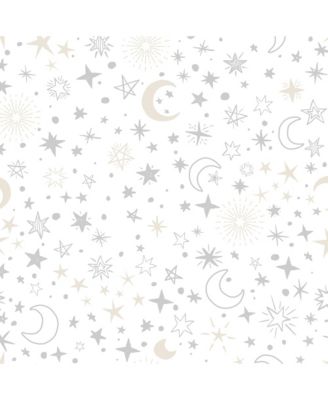 Baby Goodnight Moon 100% Cotton White Fitted Crib Sheet - Moon/Stars