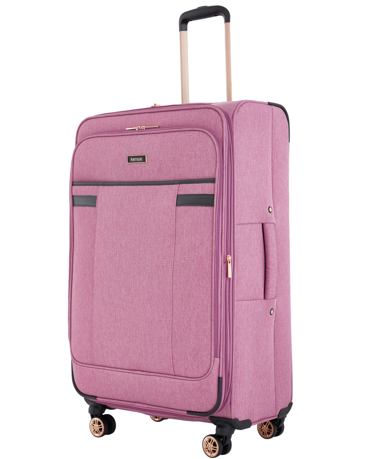 Kensie Hudson Expandable Rolling Softside Luggage Set, 3 Piece In Mellow Mauve