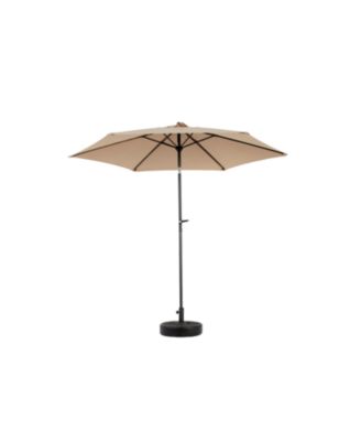 Streamdale 9ft Outdoor Patio Umbrella, Tilt & Crank, Khaki (Base Not Included)