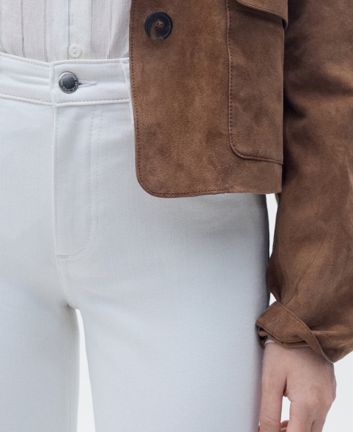Shop Mango Women's Mid-rise Skinny Jeans In White