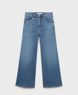 MANGO Women's High-Rise Wide Leg Jeans