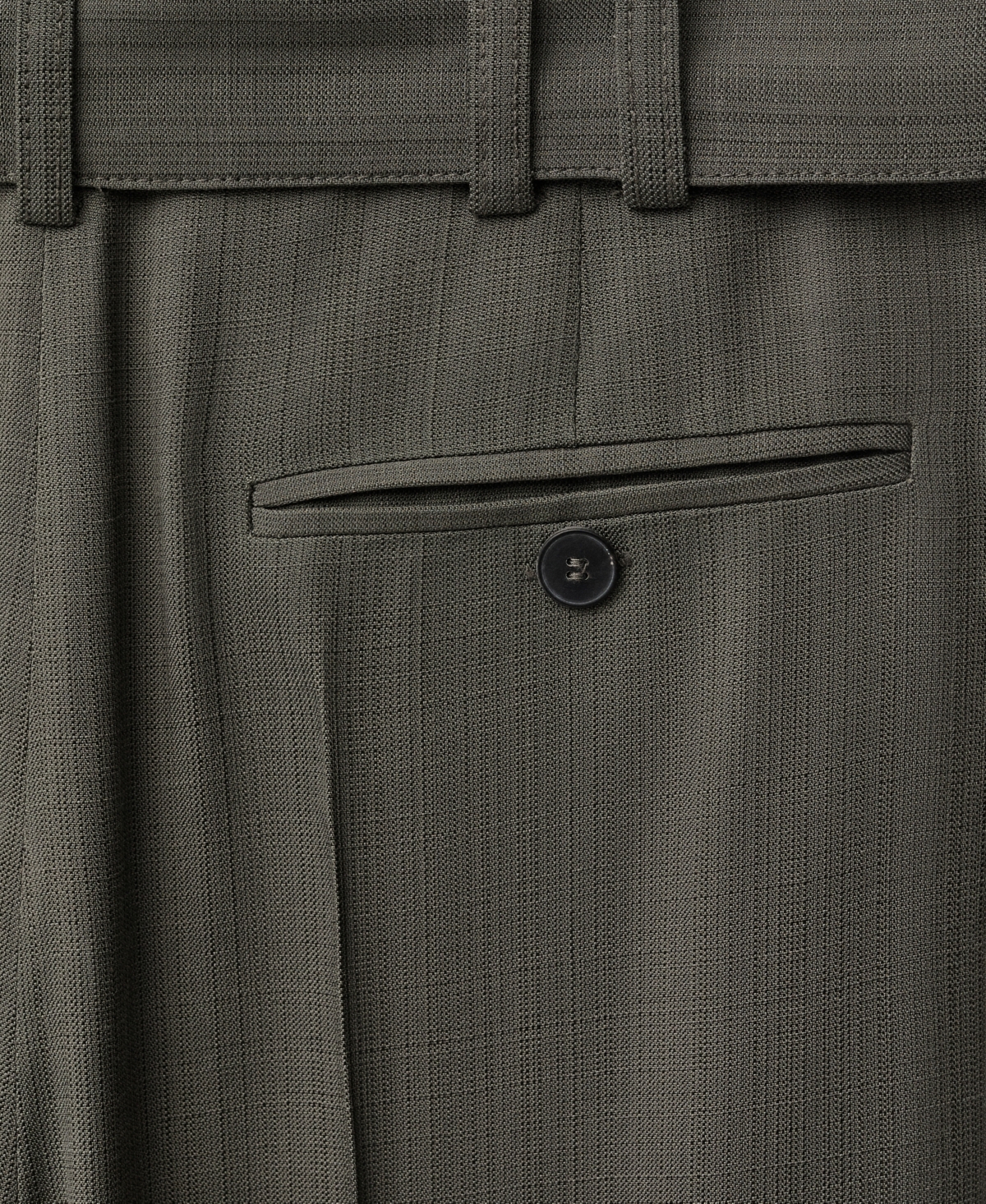 Mango Women's Belted Clips Suit Trousers In Green