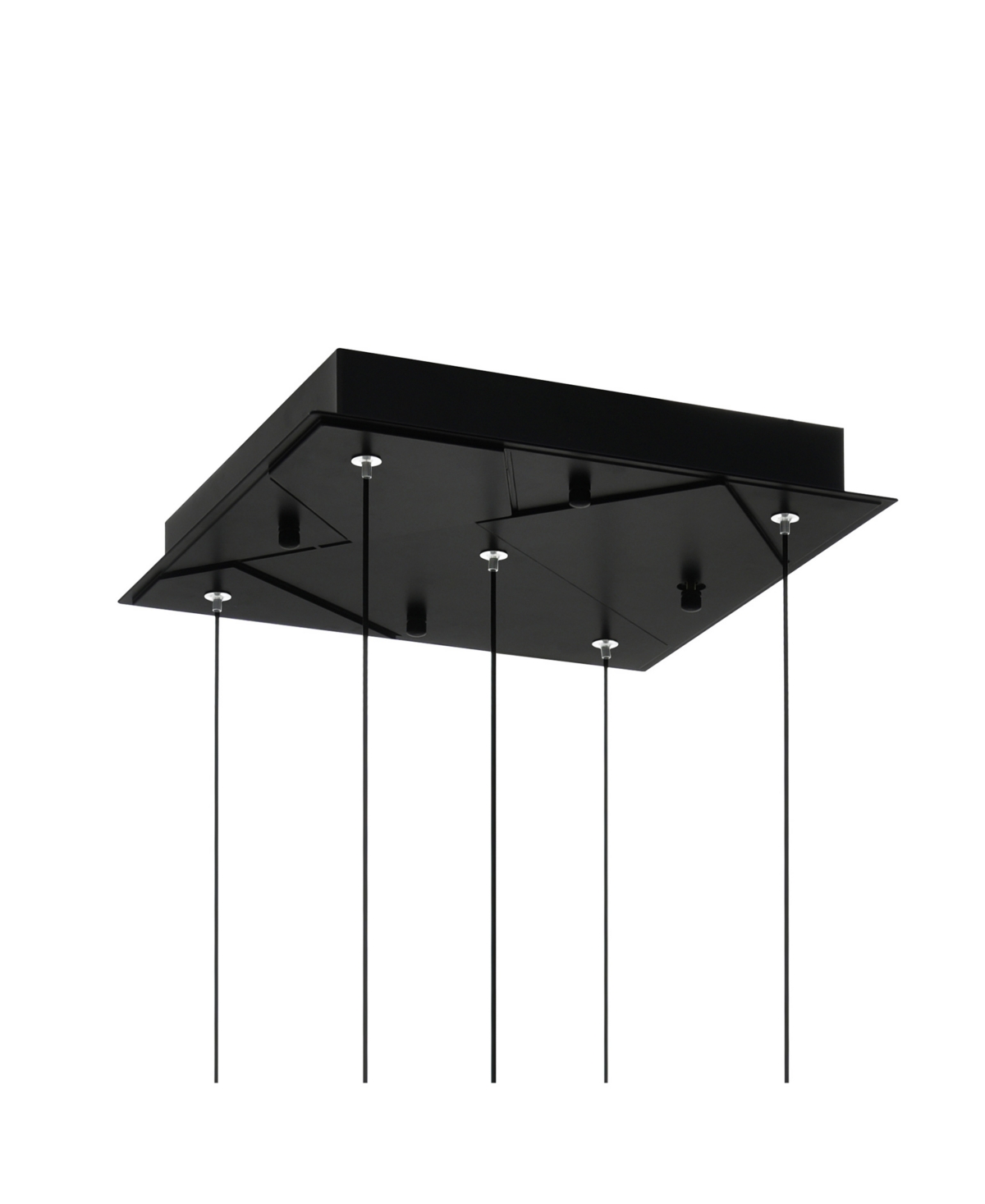 Cwi Lighting 18" Metal Valira Integrated Led Mini Pendant In Black