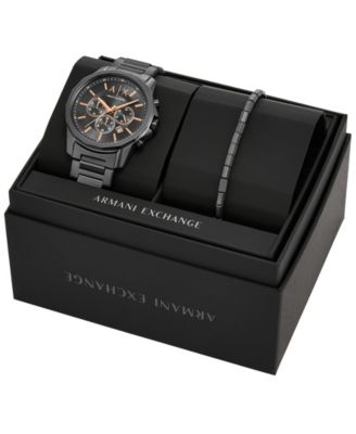 Men's Quartz Chronograph Gunmetal Stainless-Steel Watch, 44mm