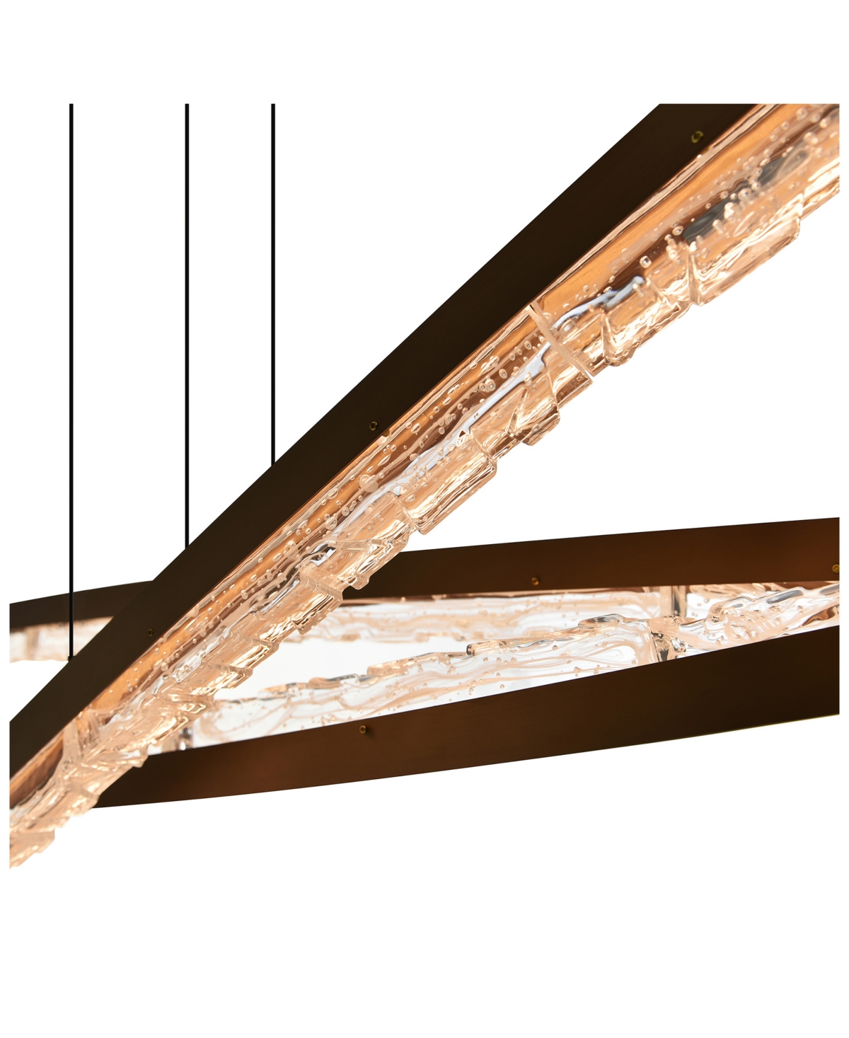 Cwi Lighting 26" Metal Saber Integrated Led Chandelier In Brass