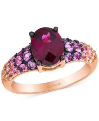 Le Vian - Raspberry Rhodolite&reg; (2-1/4 ct. t.w.), Pink Sapphire Ombr&eacute; (3/4 ct. t.w.) & White Sapphire (1/10 ct. t.w.) Ring in 14k Rose Gold