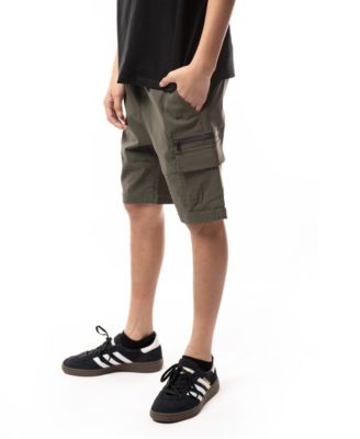 Ring of Fire - Big Boys Harlow Stretch Tech Fabric Pull-On Cargo Shorts with Moto Detailing