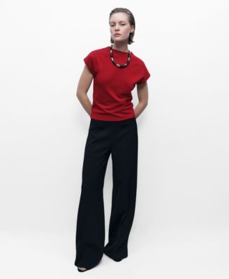MANGO - Women's Sleeveless Fine Knit Sweater