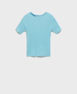 Women's Ribbed Short-Sleeved Sweater