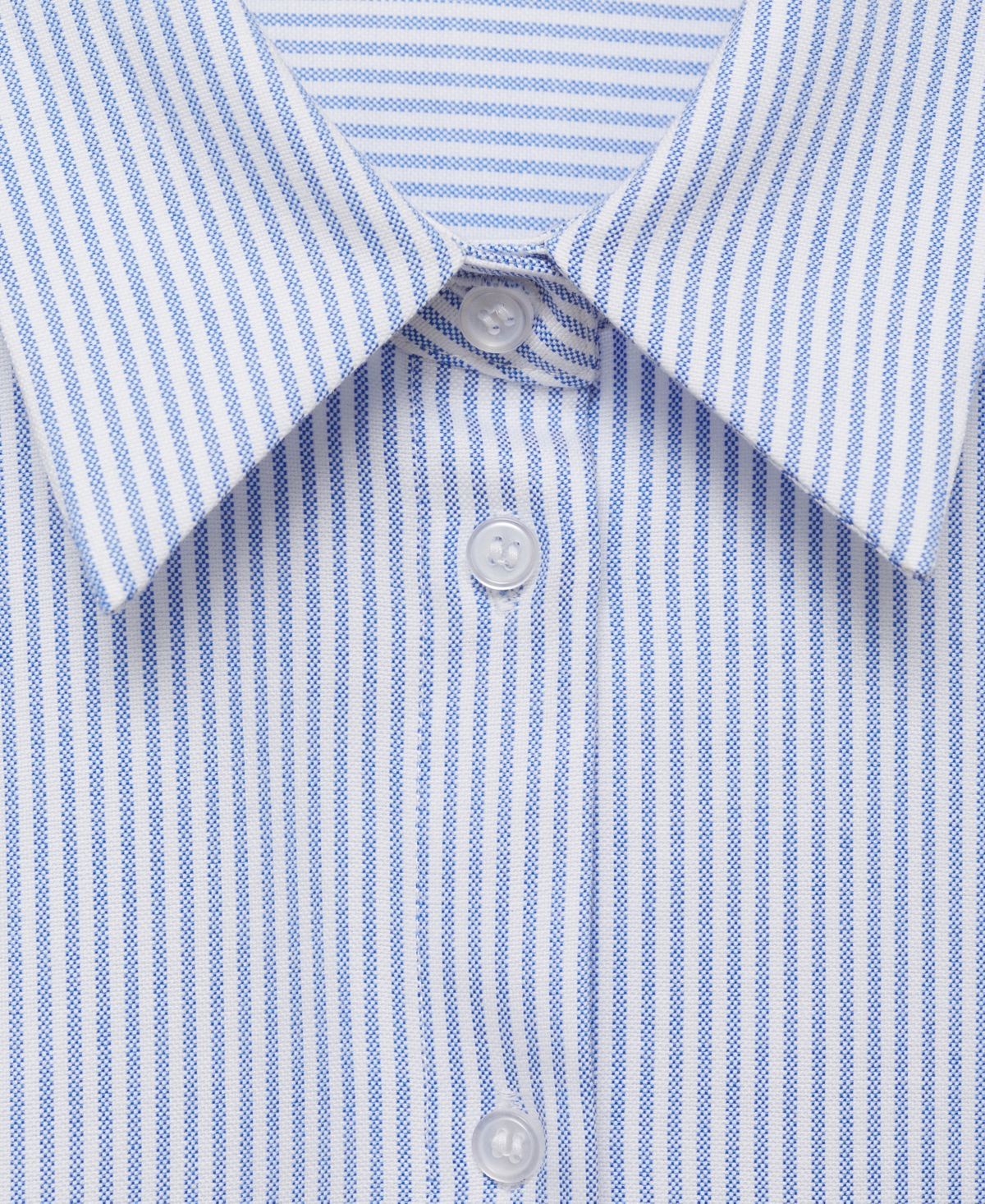 Shop Mango Women's Striped Cotton Shirt In Sky Blue