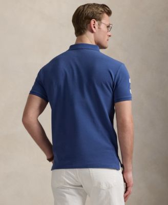 Men's Custom Slim Fit Big Pony Mesh Polo Shirt