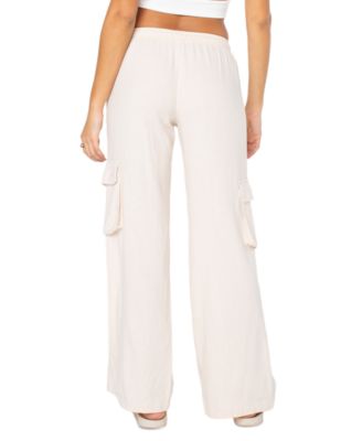 Juniors' Lagoon Tie-Waist Pull-On Cargo Pants