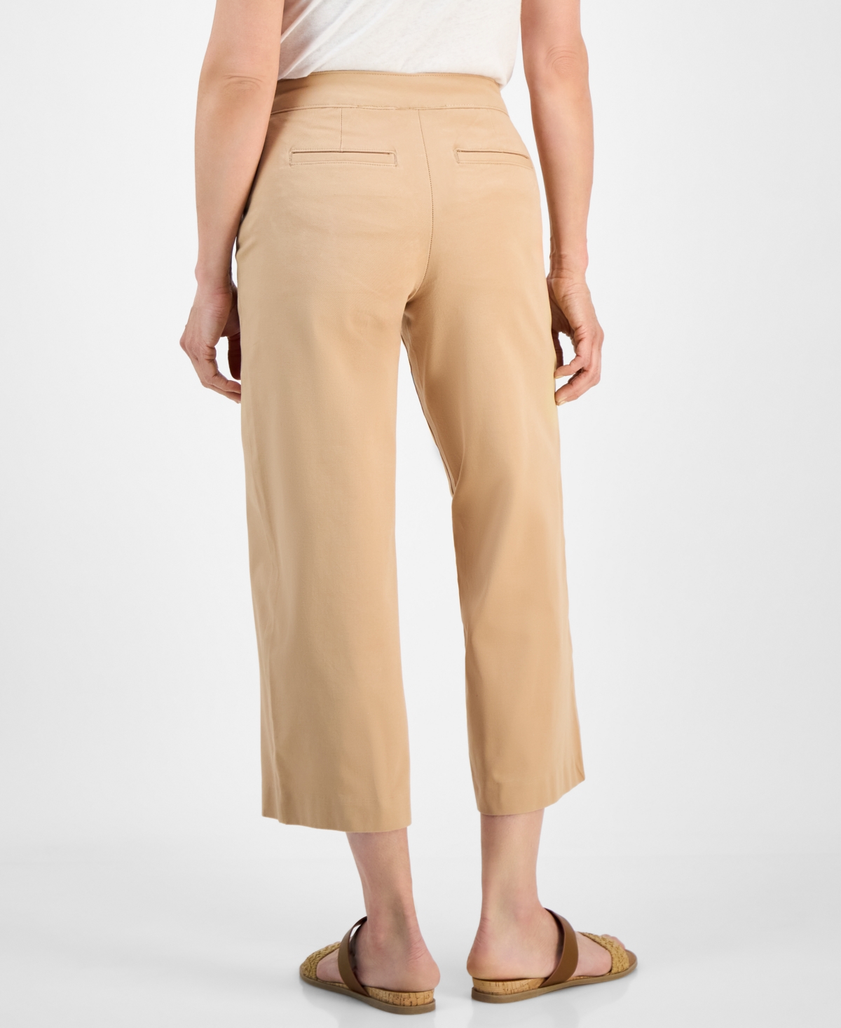 STYLE & CO PETITE HIGH-RISE CROPPED WIDE-LEG PANTS, EXCLUSIVELY AT MACY'S 