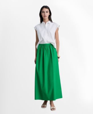 MANGO - Women's Flared Cotton Skirt