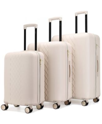Diamond 3-Piece Expandable Spinner Luggage Set