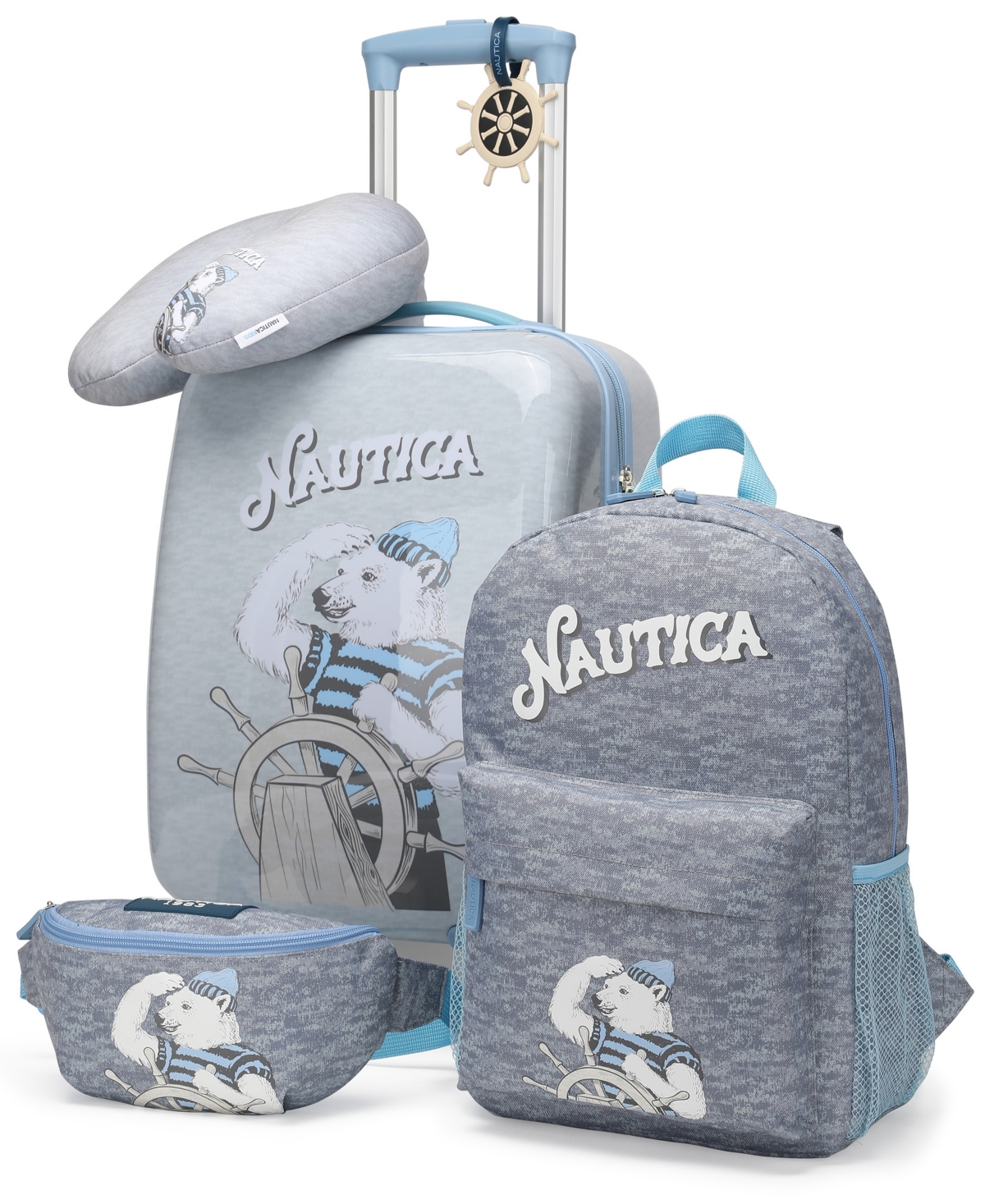 NAUTICA KIDS ADVENTURE 5-PIECE AIRLINE APPROVED CARRY-ON LUGGAGE SET 