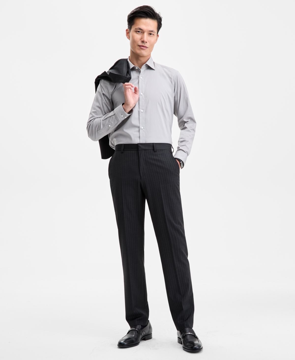 Hugo Boss Hugo By  Men's Modern-fit Pinstripe Suit Pants In Gray