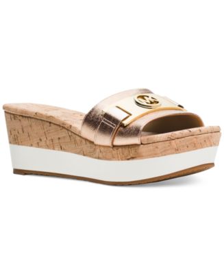 michael kors warren platform slide sandals
