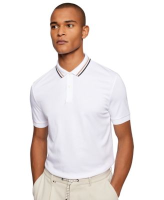 Men's Slim-Fit Striped Collar Polo