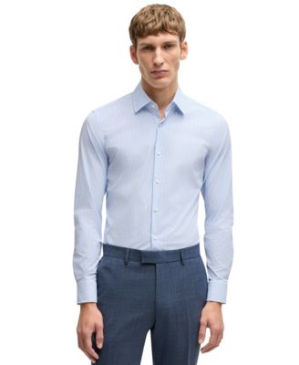 Hugo Boss - Men's Striped Performance-Stretch Slim-Fit Shirt