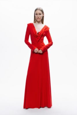 Women's Padded Accessory Detailed Maxi Dress