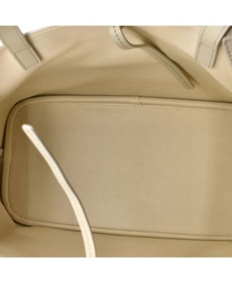 Small Front Cross Bow Shopper Tote Leather