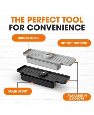 Silicone Faucet Draining Mat with Soap Holder