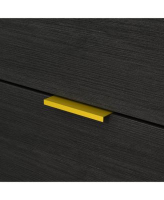 3-Drawer Engineered Wood 2 Cabinets & Metal Legs TV Stand