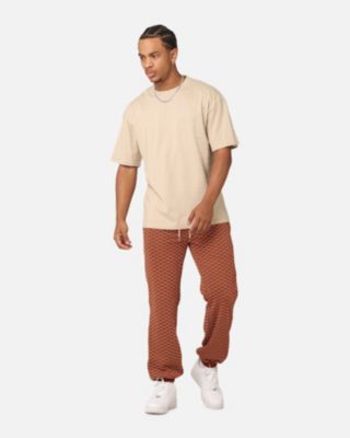 Big & Tall Luxe Printed Pants, Brown, 3XL