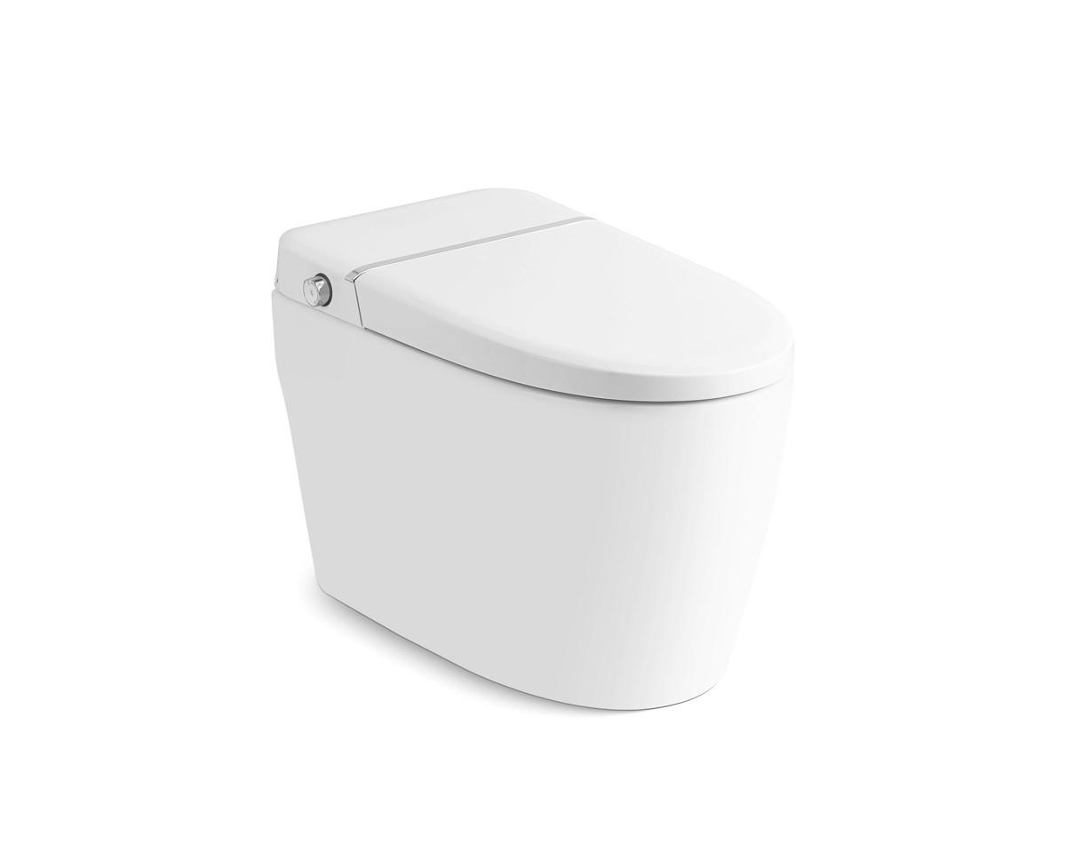 Smart Toilet With Motion Sensor, Heated Seat And Self-Cleaning For Bathrooms - White