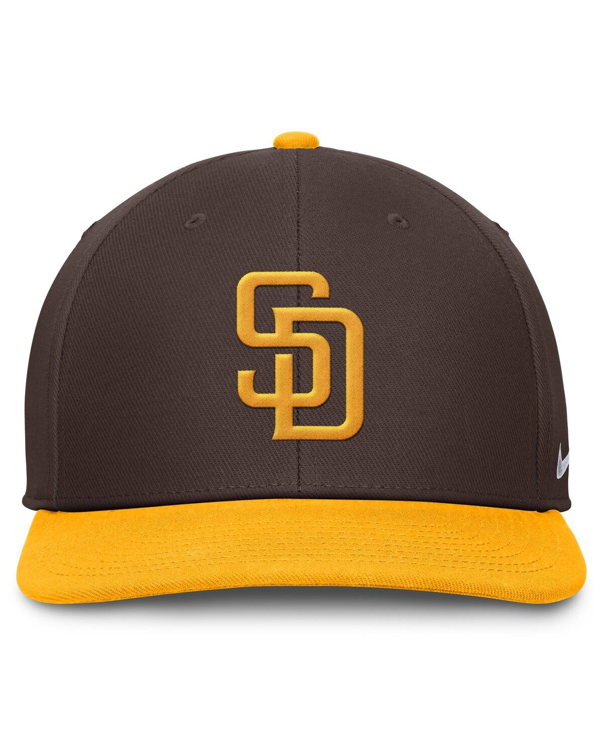 Nike Men's Brown/gold San Diego Padres Evergreen Two-tone Snapback Hat In Brown,gold