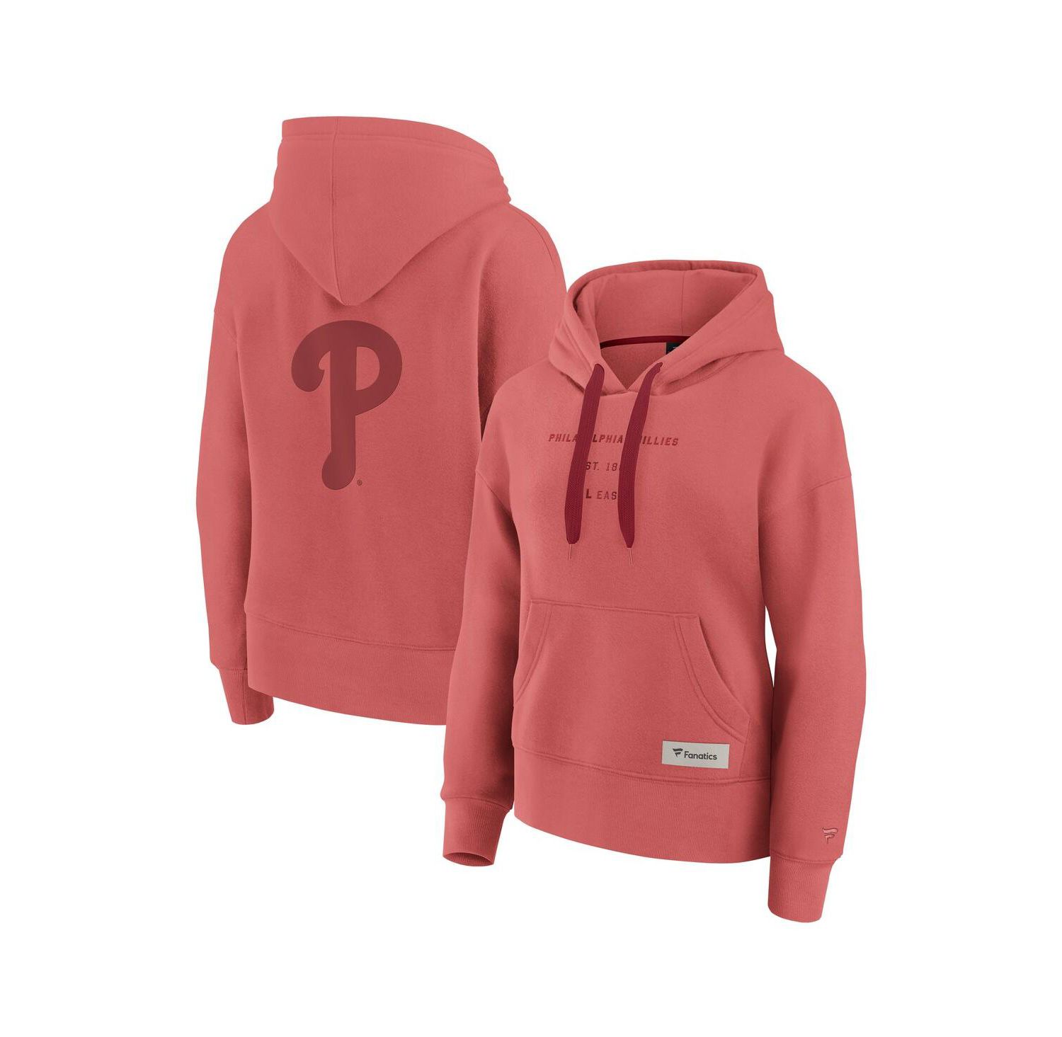 Women's Red Philadelphia Phillies Elements Future Ground Subtle Tonal Pullover Hoodie