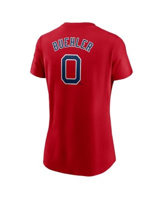 Women's Walker Buehler Red Boston Red Sox Fuse Name Number T-Shirt