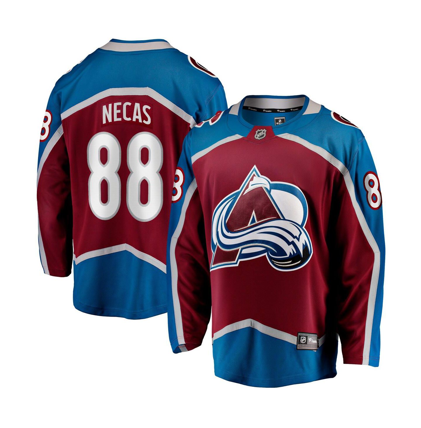 Мужской топ Fanatics Martin Necas Burgundy Colorado Avalanche Breakaway Player Jersey — фото 1