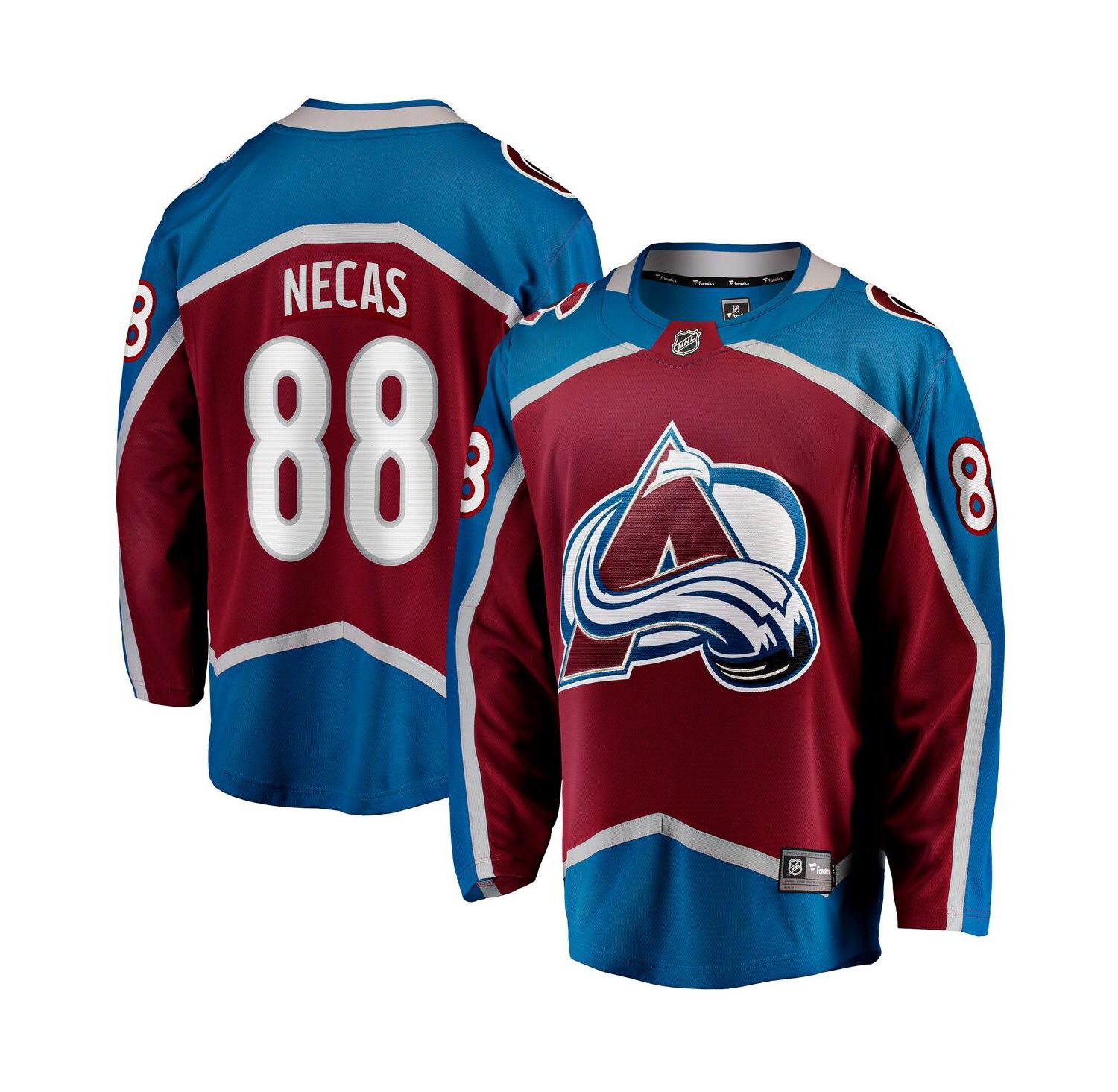 Men's Martin Necas Burgundy Colorado Avalanche Breakaway Player Jersey