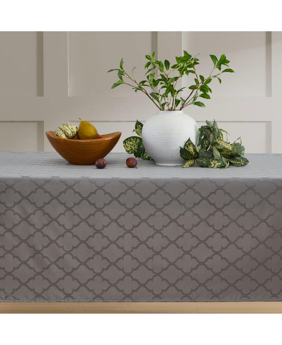 Modena Fabric Tablecloth, Jacquard Fabric Table Cloth for Rectangle Table, Advanced Water Resistance, Fade, Wrinkle, and Stain Resistant Table