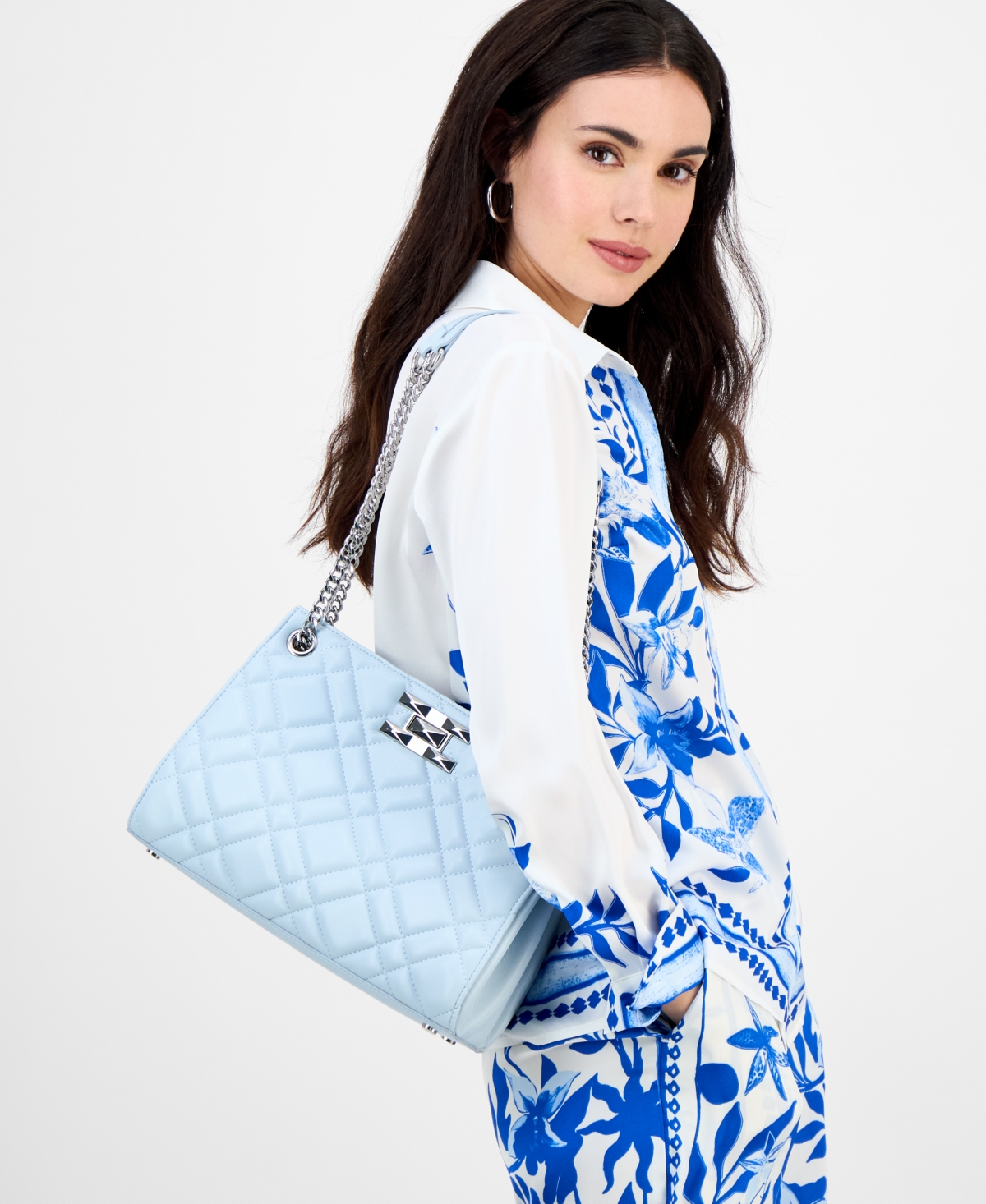 Inc International Concepts Petite Cotton Floral-print Blouse, Exclusively At Macy's