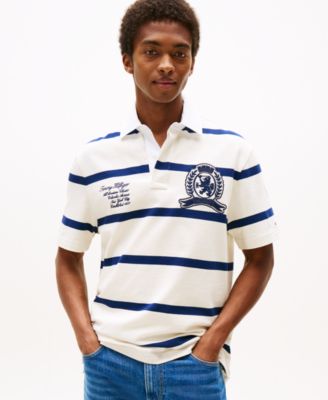 Tommy Hilfiger - Men's Classic-Fit Rugby Stripe Logo Polo Shirt