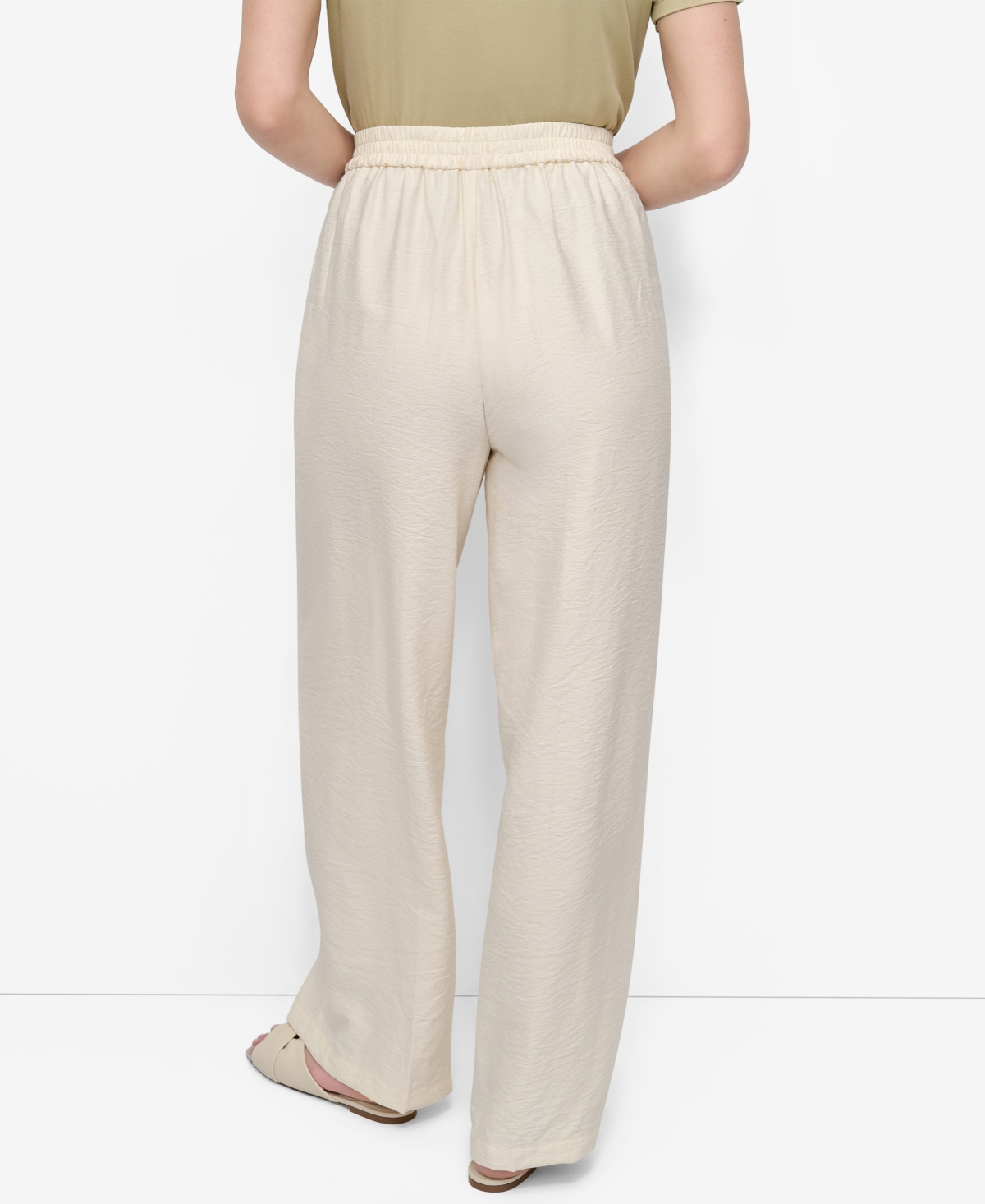Dkny Drawstring Pants In Neutral