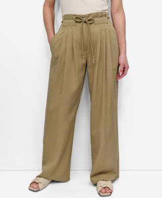 DKNY - Women's Tie-Front Wide-Leg Pants