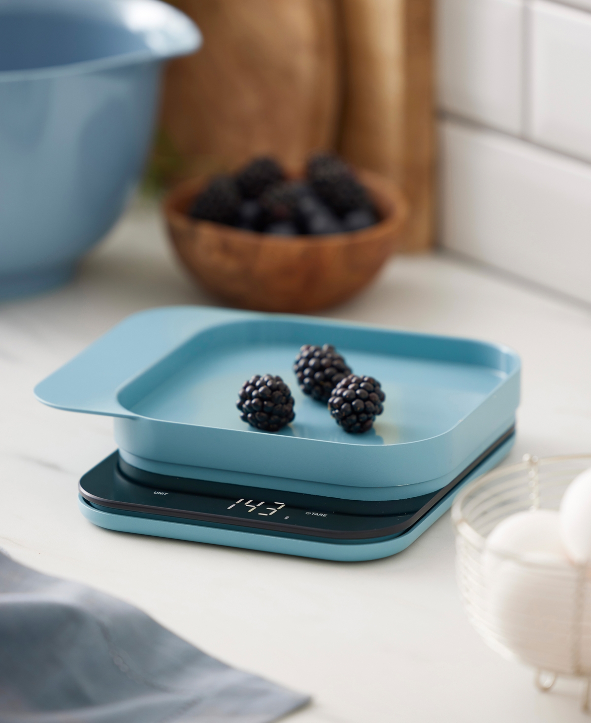 Rosti Mensura 8" Kitchen Scale In Dusty Blue