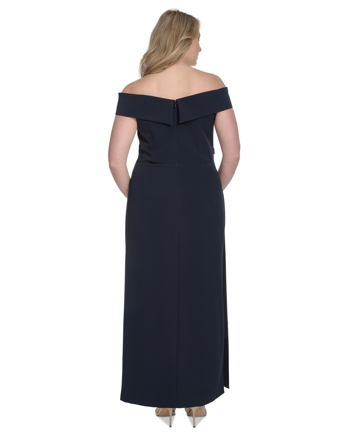 Shop Eliza J Plus Size Off-the-shoulder Sweetheart Side-split Gown