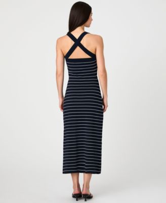 Women's Striped Bodycon Knit Dress