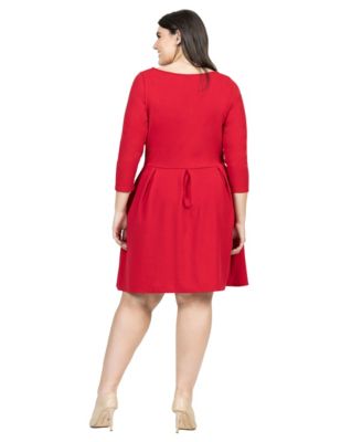 Plus Size Perfect Fit and Flare Pocket Dress