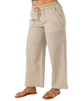 Juniors' Sevie Cotton Twill Pull-On Pants