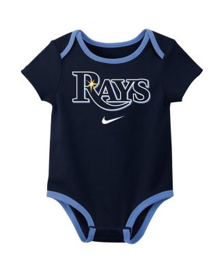 Baby Boys and Girls 3-Pack Tampa Bay Rays Authentic Collection Bodysuit Set