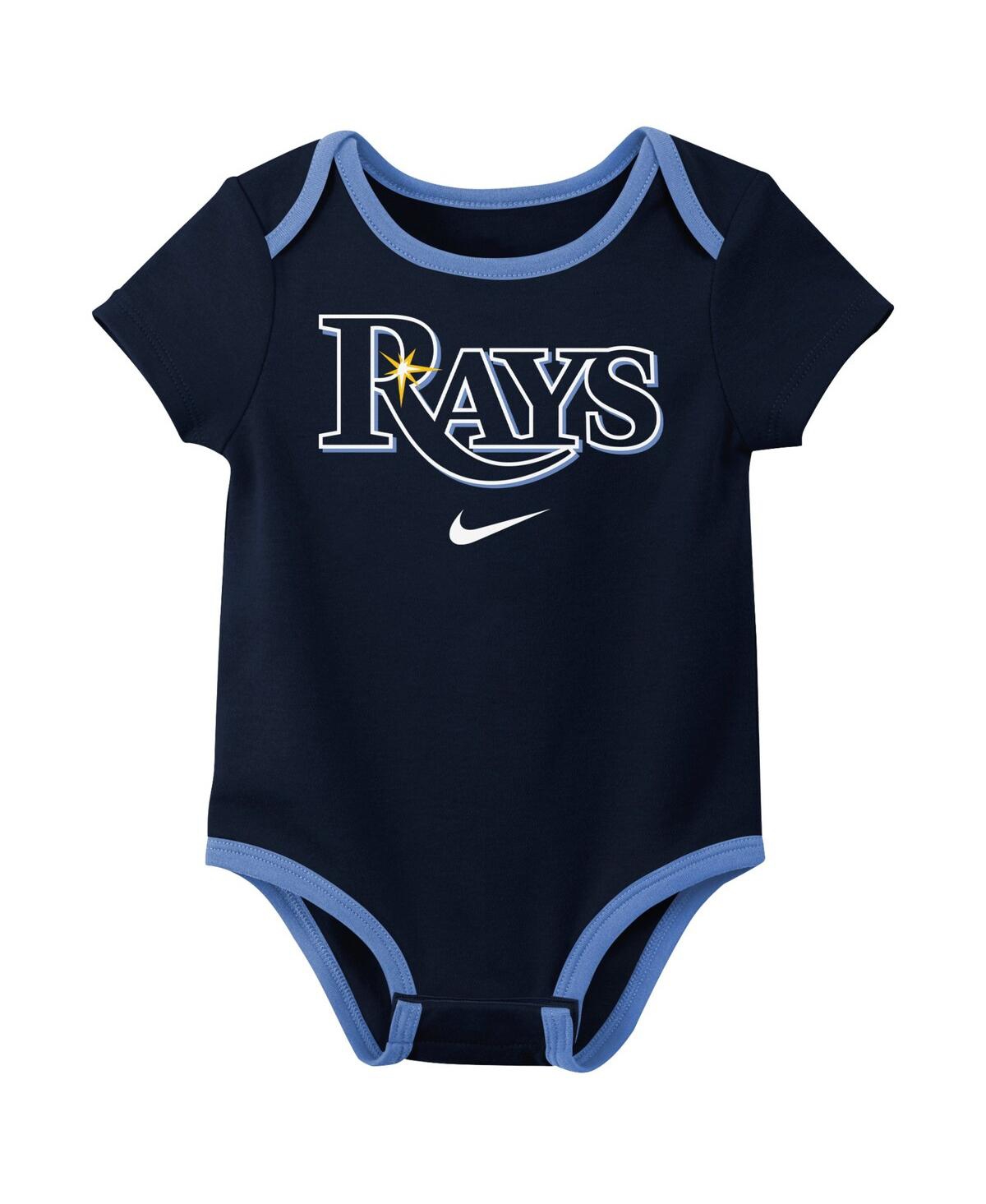 Nike Baby Boys And Girls 3-pack Tampa Bay Rays Authentic Collection Bodysuit Set