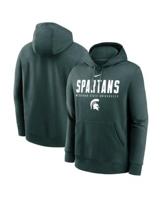 Nike - Men's Green Michigan State Spartans Primetime Dynamic Mascot Club Fleece Pullover Hoodie