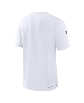 Men's White Las Vegas Raiders Sideline Player Performance T-Shirt