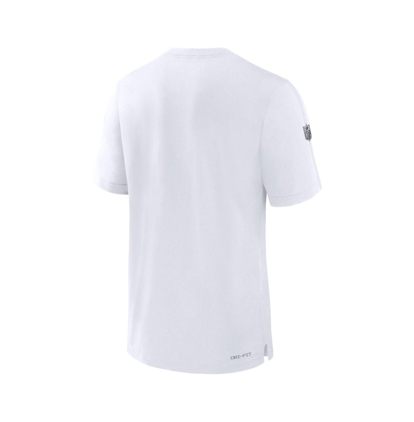 Мужская футболка Nike White Las Vegas Raiders Sideline Player Performance — фото 3